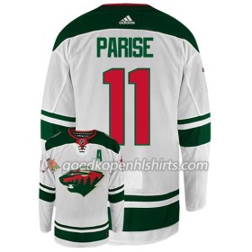 Minnesota Wild ZACH PARISE 11 Adidas Wit Authentic Shirt - Mannen